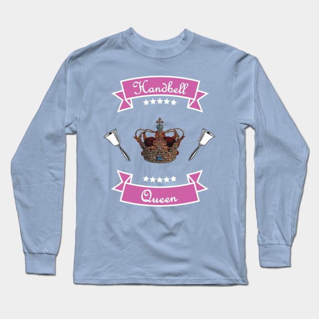 Handbell Queen Pink on Pink Long Sleeve T-Shirt by SubtleSplit